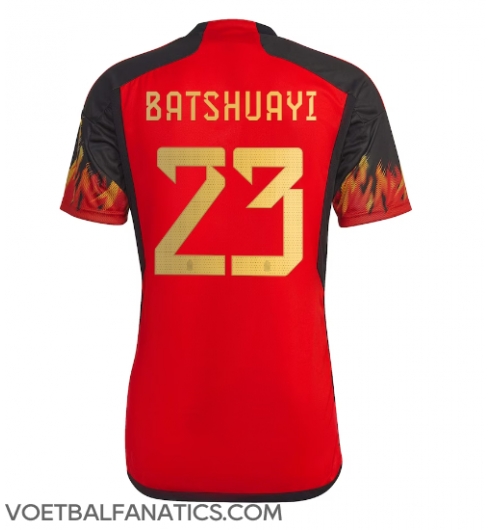 België Michy Batshuayi #23 Thuis tenue WK 2022 Korte Mouwen