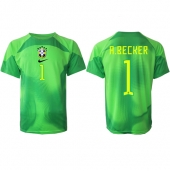 Brazilië Alisson Becker #1 Keeper Uit tenue WK 2022 Korte Mouwen