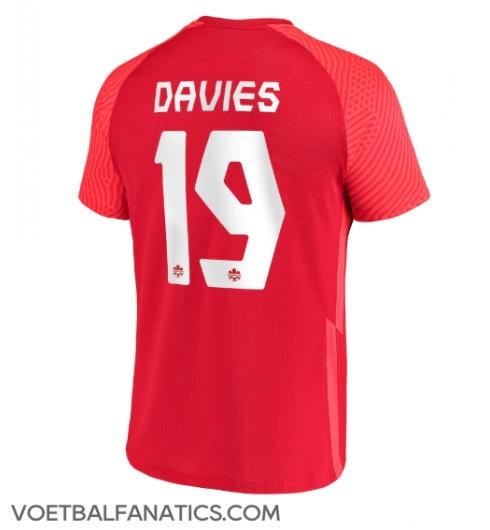 Canada Alphonso Davies #19 Thuis tenue WK 2022 Korte Mouwen