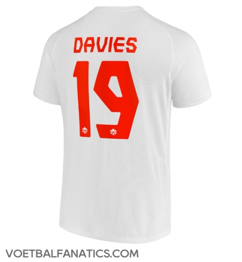 Canada Alphonso Davies #19 Uit tenue WK 2022 Korte Mouwen