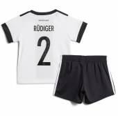 Duitsland Antonio Rudiger #2 Thuis tenue voor kinderen WK 2022 Korte Mouwen (+ broek)