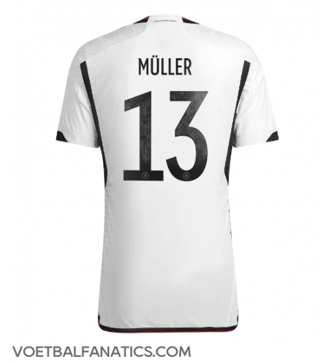 Duitsland Thomas Muller #13 Thuis tenue WK 2022 Korte Mouwen