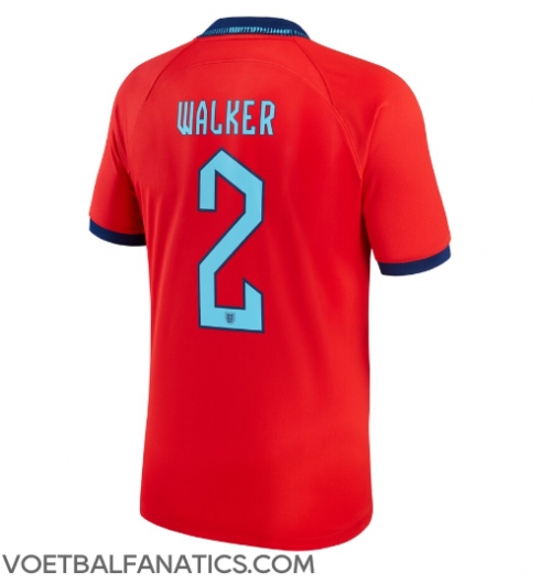 Engeland Kyle Walker #2 Uit tenue WK 2022 Korte Mouwen