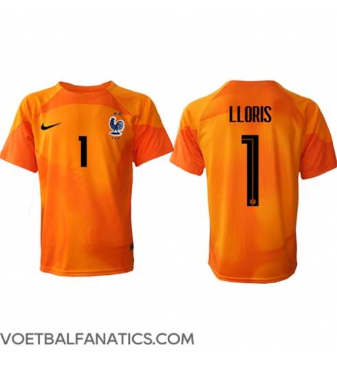 Frankrijk Hugo Lloris #1 Keeper Thuis tenue WK 2022 Korte Mouwen