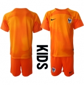 Frankrijk Keeper Thuis tenue voor kinderen WK 2022 Korte Mouwen (+ broek)