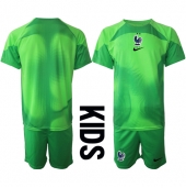 Frankrijk Keeper Uit tenue voor kinderen WK 2022 Korte Mouwen (+ broek)