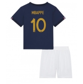 Frankrijk Kylian Mbappe #10 Thuis tenue voor kinderen WK 2022 Korte Mouwen (+ broek)