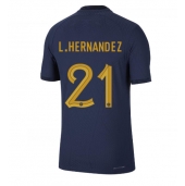 Frankrijk Lucas Hernandez #21 Thuis tenue WK 2022 Korte Mouwen