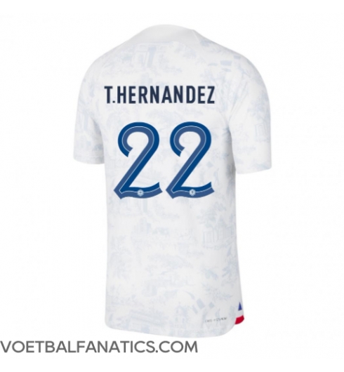 Frankrijk Theo Hernandez #22 Uit tenue WK 2022 Korte Mouwen
