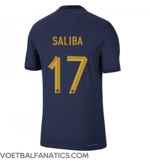 Frankrijk William Saliba #17 Thuis tenue WK 2022 Korte Mouwen