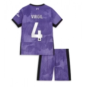 Liverpool Virgil van Dijk #4 Derde tenue voor kinderen 2023-24 Korte Mouwen (+ broek)