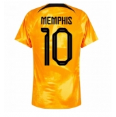 Nederland Memphis Depay #10 Thuis tenue WK 2022 Korte Mouwen