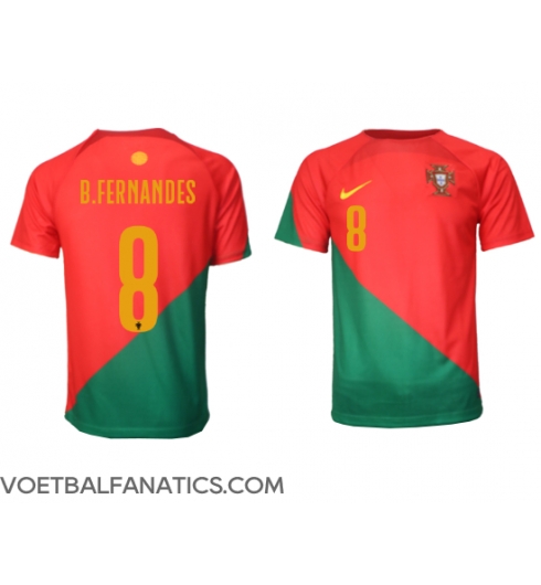 Portugal Bruno Fernandes #8 Thuis tenue WK 2022 Korte Mouwen