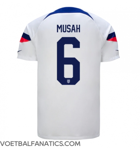Verenigde Staten Yunus Musah #6 Thuis tenue WK 2022 Korte Mouwen