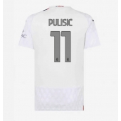 AC Milan Christian Pulisic #11 Uit tenue voor Dames 2023-24 Korte Mouwen