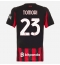 AC Milan Fikayo Tomori #23 Thuis tenue voor Dames 2025-26 Korte Mouwen