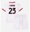 AC Milan Fikayo Tomori #23 Uit tenue voor kinderen 2024-25 Korte Mouwen (+ broek)