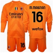 AC Milan Mike Maignan #16 Keeper Uit tenue voor kinderen 2024-25 Lange Mouwen (+ broek)