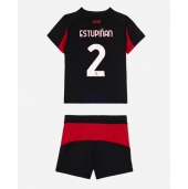 AC Milan Pervis Estupinan #2 Thuis tenue voor kinderen 2025-26 Korte Mouwen (+ broek)