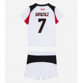 AC Milan Santiago Gimenez #7 Uit tenue voor kinderen 2025-26 Korte Mouwen (+ broek)