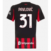 AC Milan Strahinja Pavlovic #31 Thuis tenue voor Dames 2025-26 Korte Mouwen
