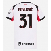 AC Milan Strahinja Pavlovic #31 Uit tenue voor Dames 2025-26 Korte Mouwen