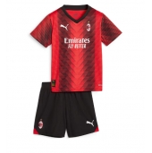 AC Milan Thuis tenue voor kinderen 2023-24 Korte Mouwen (+ broek)