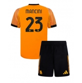 AS Roma Gianluca Mancini #23 Uit tenue voor kinderen 2025-26 Korte Mouwen (+ broek)
