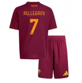 AS Roma Lorenzo Pellegrini #7 Thuis tenue voor kinderen 2025-26 Korte Mouwen (+ broek)