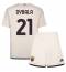 AS Roma Paulo Dybala #21 Uit tenue voor kinderen 2023-24 Korte Mouwen (+ broek)