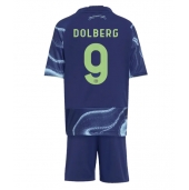 Ajax Kasper Dolberg #9 Uit tenue voor kinderen 2025-26 Korte Mouwen (+ broek)