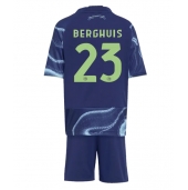 Ajax Steven Berghuis #23 Uit tenue voor kinderen 2025-26 Korte Mouwen (+ broek)