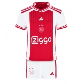 Ajax Thuis tenue voor kinderen 2023-24 Korte Mouwen (+ broek)