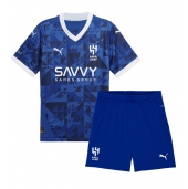 Al-Hilal Thuis tenue voor kinderen 2024-25 Korte Mouwen (+ broek)