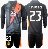 Argentinië Emiliano Martinez #23 Keeper Thuis tenue voor kinderen Copa America 2024 Lange Mouwen (+ broek)
