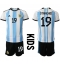 Argentinië Nicolas Otamendi #19 Thuis tenue voor kinderen WK 2022 Korte Mouwen (+ broek)