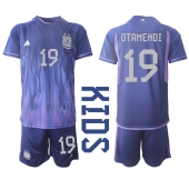 Argentinië Nicolas Otamendi #19 Uit tenue voor kinderen WK 2022 Korte Mouwen (+ broek)