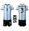 Argentinië Nicolas Tagliafico #3 Thuis tenue voor kinderen WK 2022 Korte Mouwen (+ broek)