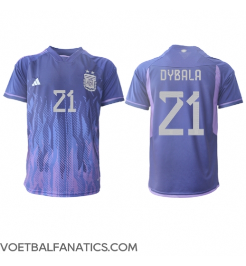 Argentinië Paulo Dybala #21 Uit tenue WK 2022 Korte Mouwen