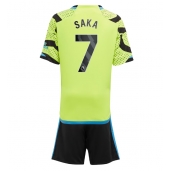 Arsenal Bukayo Saka #7 Uit tenue voor kinderen 2023-24 Korte Mouwen (+ broek)