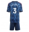 Arsenal Cristhian Mosquera #3 Uit tenue voor kinderen 2025-26 Korte Mouwen (+ broek)
