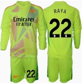 Arsenal David Raya #22 Keeper Thuis tenue voor kinderen 2024-25 Lange Mouwen (+ broek)