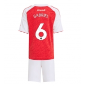 Arsenal Gabriel Magalhaes #6 Thuis tenue voor kinderen 2025-26 Korte Mouwen (+ broek)