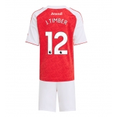 Arsenal Jurrien Timber #12 Thuis tenue voor kinderen 2025-26 Korte Mouwen (+ broek)