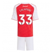 Arsenal Riccardo Calafiori #33 Thuis tenue voor kinderen 2025-26 Korte Mouwen (+ broek)