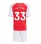 Arsenal Riccardo Calafiori #33 Thuis tenue voor kinderen 2025-26 Korte Mouwen (+ broek)