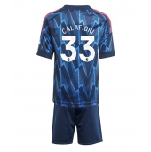 Arsenal Riccardo Calafiori #33 Uit tenue voor kinderen 2025-26 Korte Mouwen (+ broek)