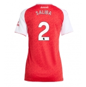 Arsenal William Saliba #2 Thuis tenue voor Dames 2025-26 Korte Mouwen