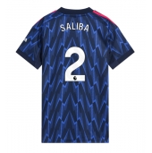 Arsenal William Saliba #2 Uit tenue voor Dames 2025-26 Korte Mouwen