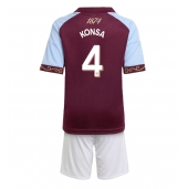 Aston Villa Ezri Konsa #4 Thuis tenue voor kinderen 2025-26 Korte Mouwen (+ broek)